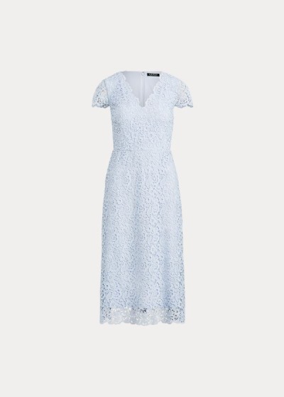 Women's Ralph Lauren Lace V-Neck Dresses | 817329OCY